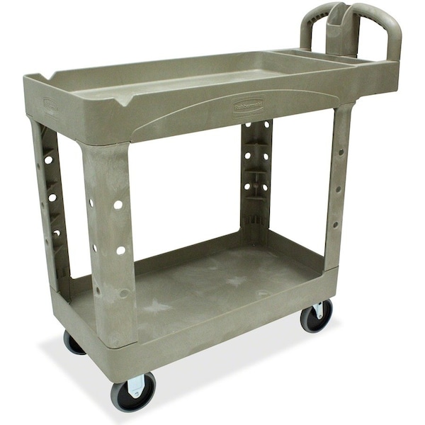 Two Shelf Service Cart, 500 lb Load Capacity, 2 Shelves, 39.5" W, 33.3" H